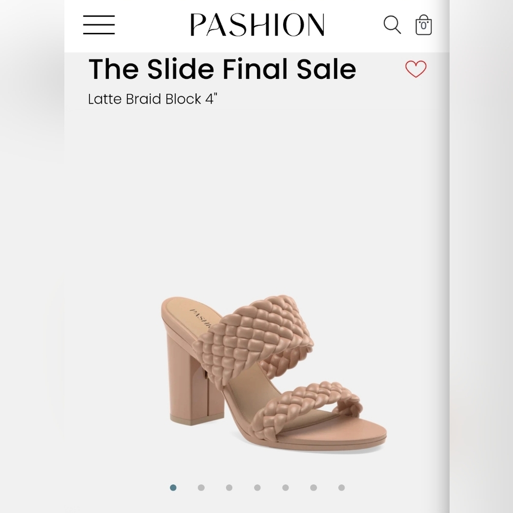 The slide braided leather in latte